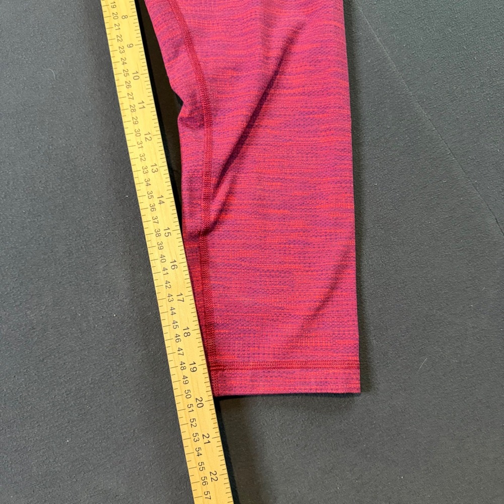 Lululemon Align High Rise Crop Leggings Hot Pink Marled Size 6 Activewear - Picture 3 of 6